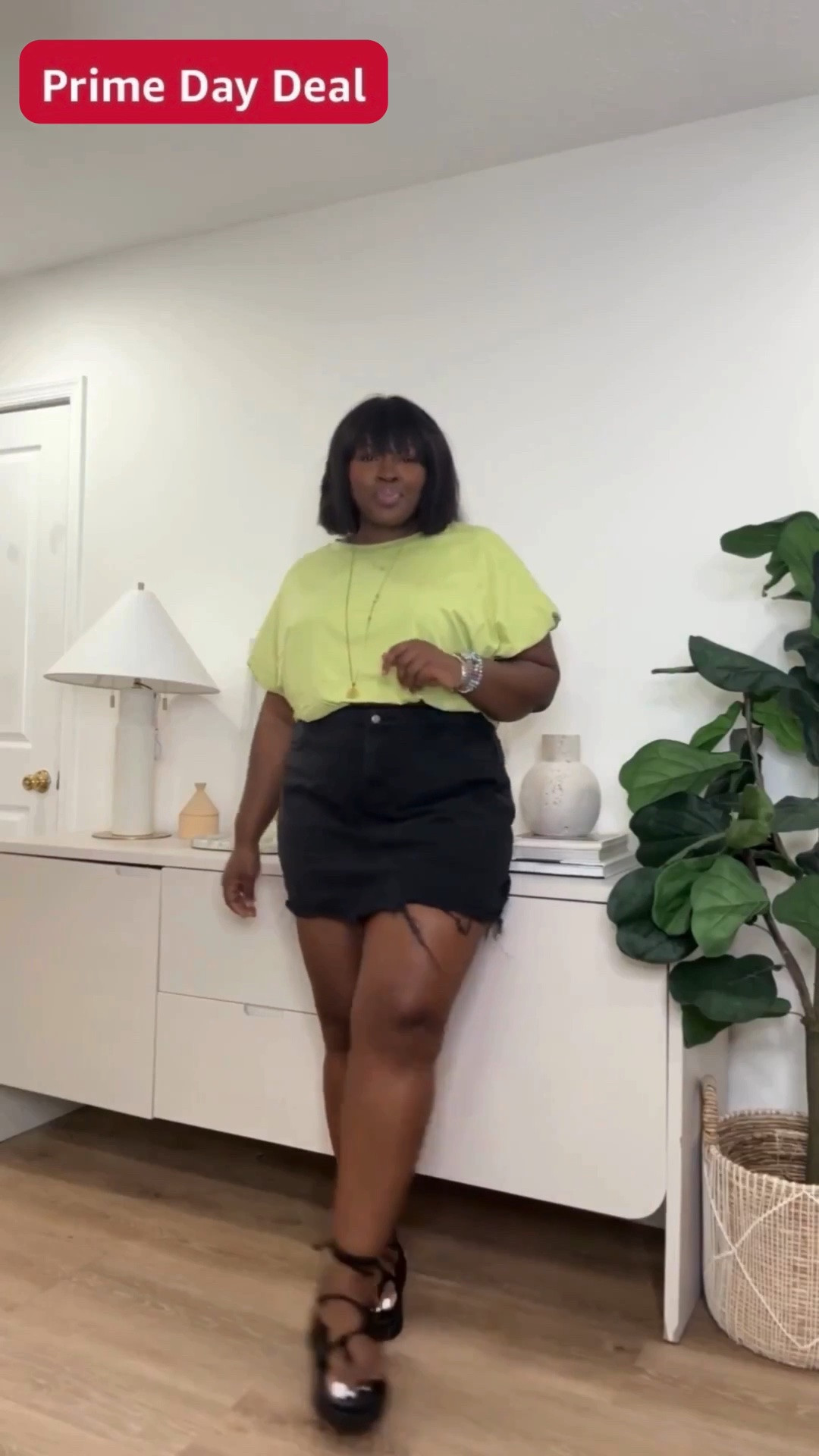 This is your sign to grab this before Prime Day ends TODAY. I’m wearing this lightweight cropped tee that feels effortless but still styled, paired with a black mini skirt for that easy everyday slay. #PrimeDayDeals #LTKfinds #amazonfashion #summeroutfit #ootdstyle #affordablefashion #LTKSaleAlert #curvyfashion #fashionfinds #lastdaydeal

#LTKootd #LTKSeasonal #LTKSaleAlert