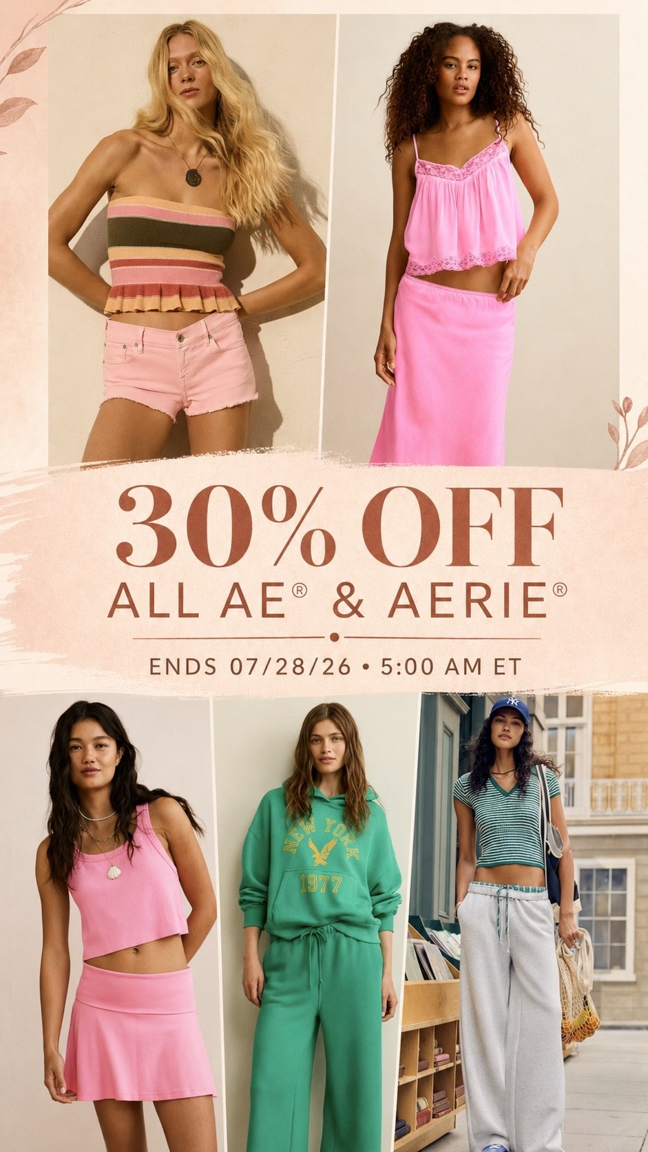 AE + Aerie are 30% OFF! 🎉 So many cute new arrivals and everyday favorites included—shop now while your sizes are still available! 🛍️✨ *Exclusions apply.
#AmericanEagle #Aerie #AESale #AerieSale #FashionDeals #LTKStyle #LTKFinds #SaleAlert #AffordableFashion