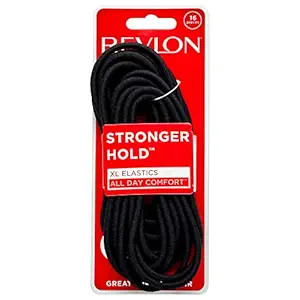 REVLON Extra Long Black Hair Elastics, 16 Count | Amazon (US)