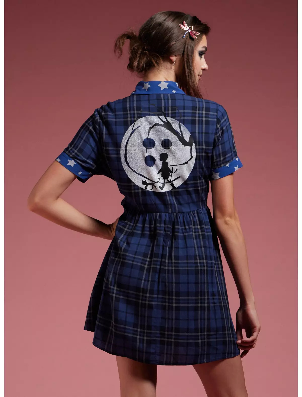 Coraline Plaid Star Babydoll Dress | Hot Topic | Hot Topic