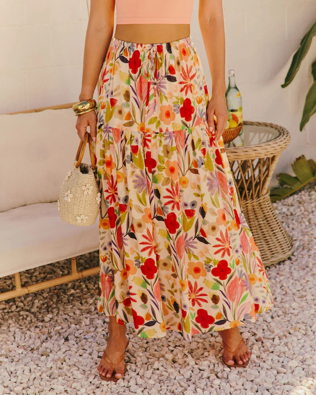 Fresh Picked Floral Maxi Skirt | VICI