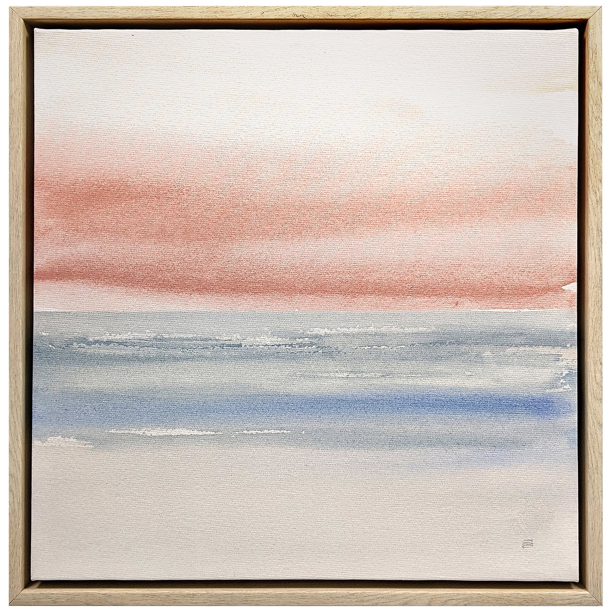 Mainstays 10"x10" Natural Manufactured Wood Framed Canvas Art - Pink Fog I | Walmart (US)