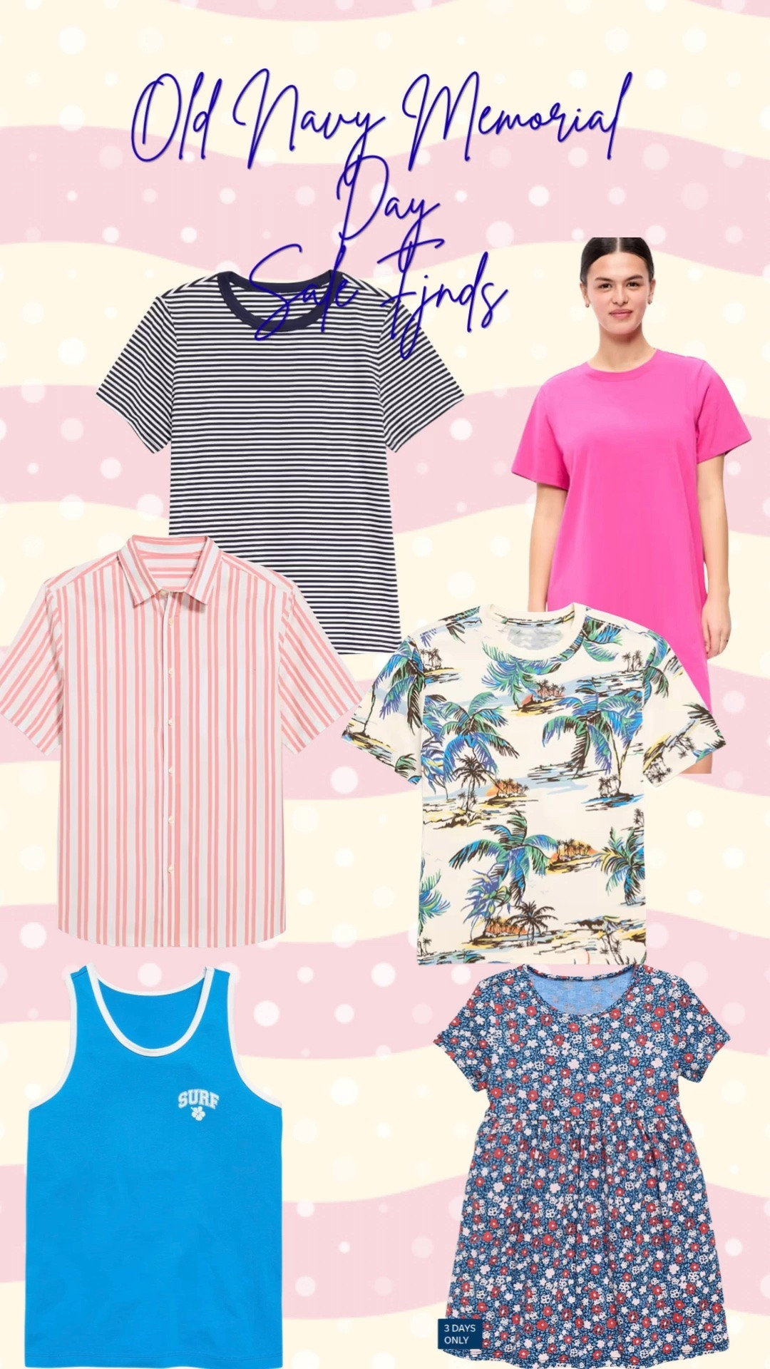 Old Navy Memorial Day Sale finds are HERE 🇺🇸☀️ Sharing the best affordable summer styles I found for women, girls, boys + family outfits! From comfy dresses to classic striped tees and beachy graphic tanks, these are such good basics for summer vacations, pool days, Disney trips, BBQs, and everyday mom life 👏🏼

If you’re shopping:
• affordable summer outfits
• Old Navy summer dresses
• matching family outfit ideas
• vacation outfits on a budget
• cute mom outfits
• kids summer clothes
• beach vacation outfits

…these finds are too good to miss 🛍️ Everything is linked in my LTK!#OldNavyFinds #OldNavyStyle #SummerOutfits #AffordableFashion #MomStyle #VacationOutfits #FamilyStyle #SummerFashion #LTKUnder50 #BeachVacationStyle #CasualSummerStyle #MomFashion #KidsFashion #MemorialDaySale

#LTKSaleAlert #LTKSaleAlert #LTKSeasonal #LTKmomlife
