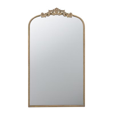Cesicia 24" x 42" Gold Arch Mirror, Baroque Inspired Wall Decor for Bathroom Bedroom Living Room | Target