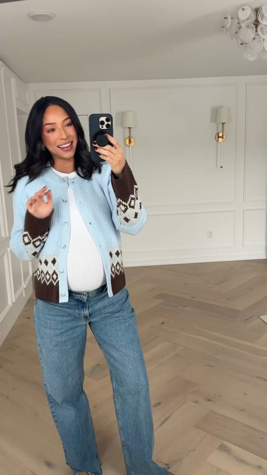 Use code AFNENA for an extra 15% OFF Abercrombie! Almost everything is up to 40% OFF + my code stacks on top!! Wearing size S white tee, size M fair isle cardigan and size 29 long low rise jeans (medium wash) 

Winter Outfit 
Winter Fashion 
Holiday Outfit 
Casual Outfit 
Weekend Outfit 
Abercrombie Code 
Abercrombie Sale

#LTKFindsUnder100 #LTKSaleAlert #LTKSeasonal