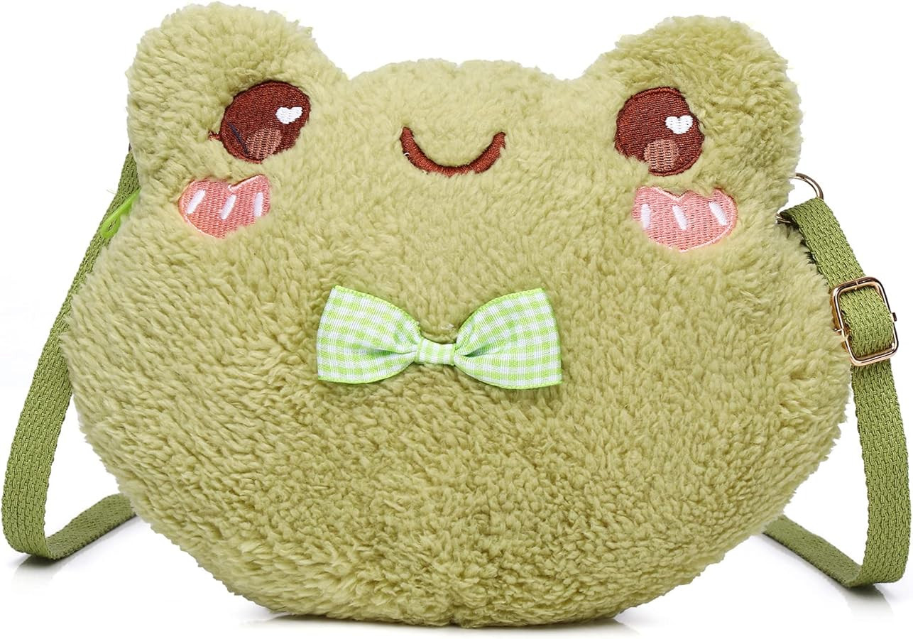 Kawaii Purse for Women, Cute Girls Animal Bag Fluffy Plush Lolita Purse Bag, Chain Strap Crossbod... | Amazon (US)