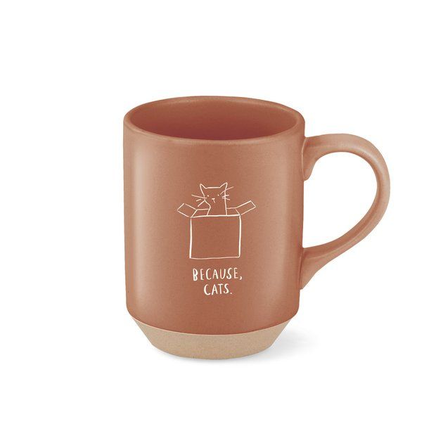 Fringe Studio "Because Cats" Stoneware Mug, 12-oz | Chewy.com