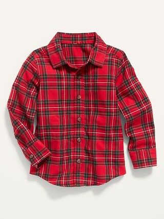 Long-Sleeve Plaid Shirt for Toddler Boys | Old Navy (US)