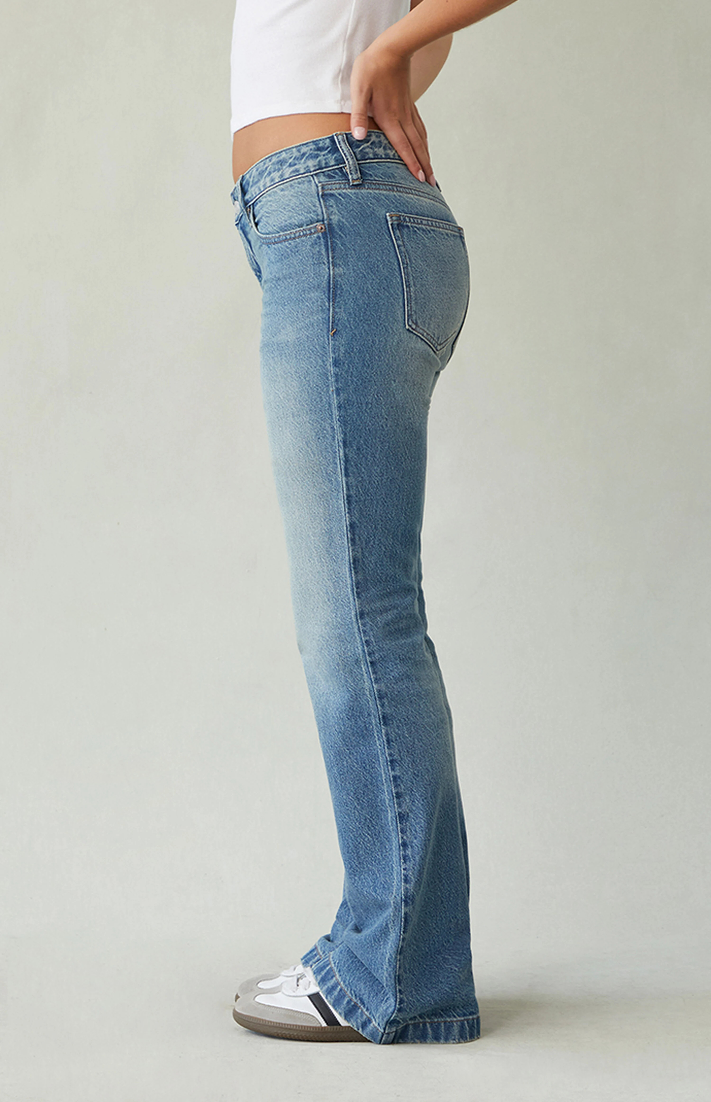Pacsun Jade Low Rise Bootcut Jeans Light Blue Tint | PacSun