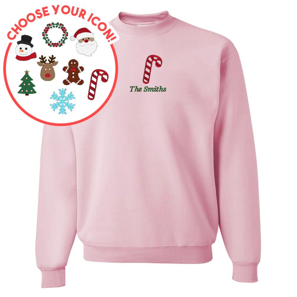 Make It Yours™ Christmas Icon Crewneck Sweatshirt | United Monograms