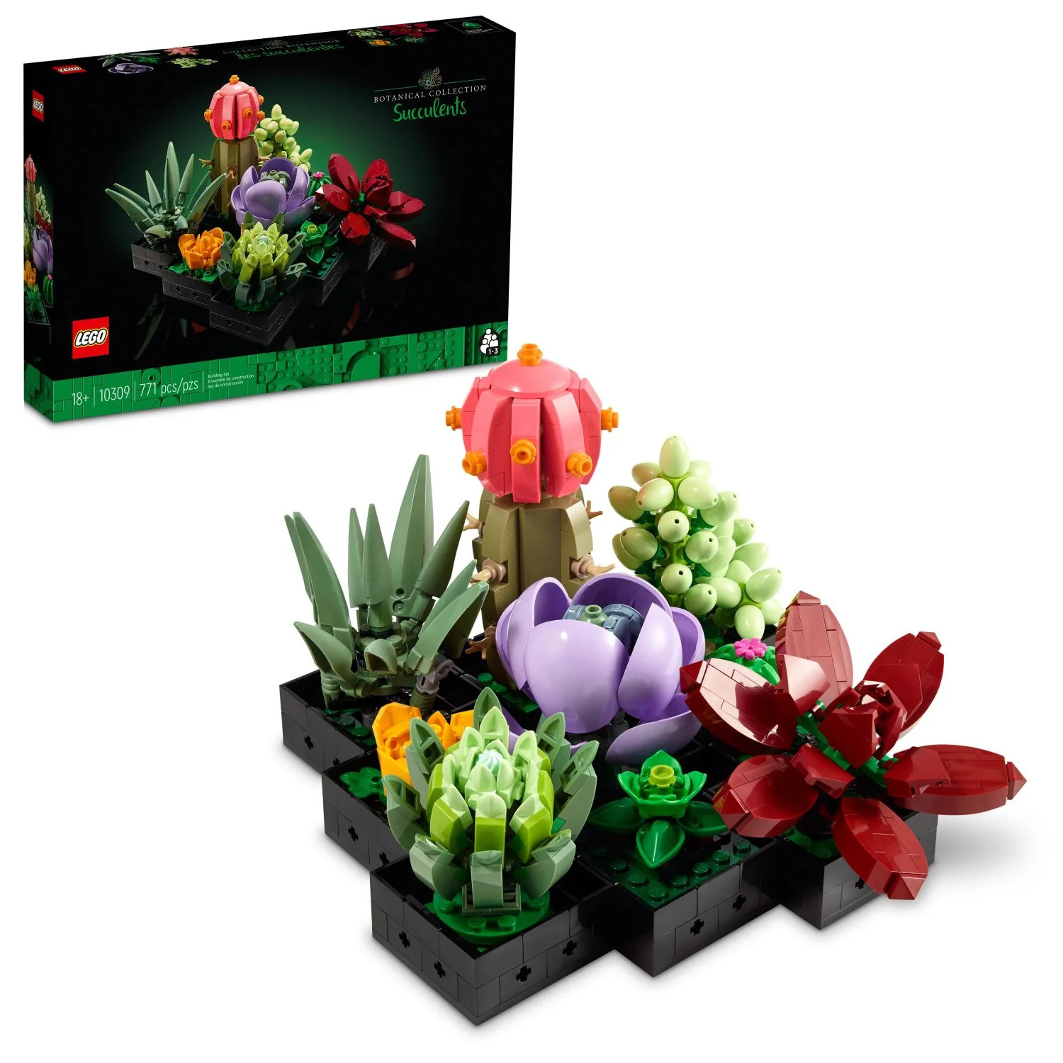 LEGO Icons Succulents, 5" Artificial Plant, Multicolor, Plastic, for Home Decor | Walmart (US)