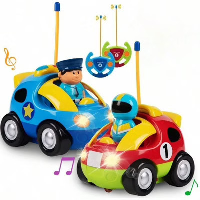 Interactive Cartoon Remote Control Cars – 2-Pack Race Cars, Easy To Operate, Gift initial standard | Target