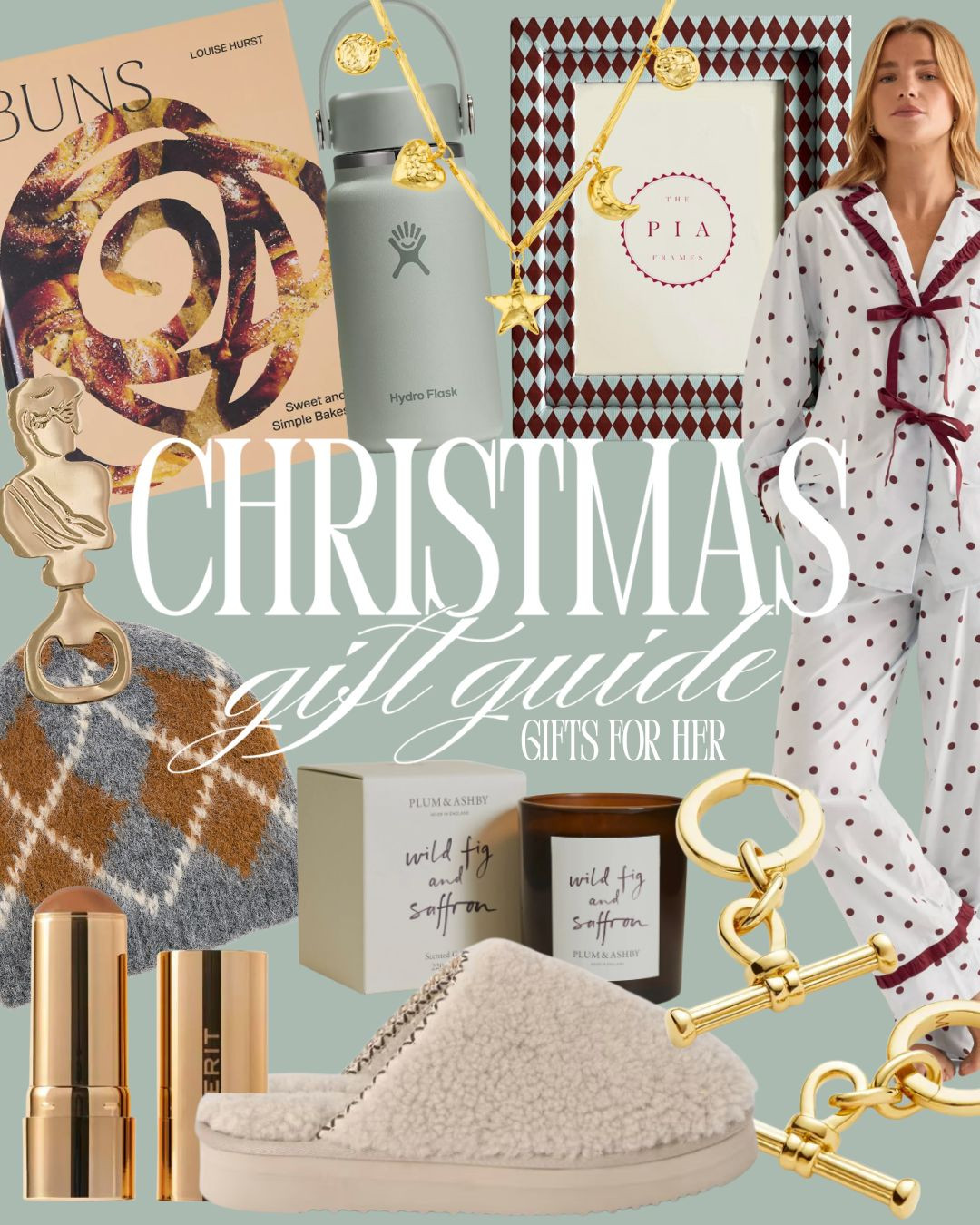 
🎁 Christmas Gift Guide Part 9 🎁

GIFTS FOR HER | GIFTS FOR SISTERS | GIFTS FOR MUMS 

✨ Damson Madder Pyjamas – £85
✨ Orelia Necklace – £35
✨ The Pia Frames (Etsy) – £36
✨ Missoma Earrings – £85
✨ Plum & Ashby Candle – £33
✨ Louise Hurst “Buns” Book (Anthropologie) – £16.99
✨ Merit Beauty Stick – £26
✨ M&S Beanie – £20
✨ Not Another Bill Bottle Opener – £12
✨ Hydro Flask – £17.50
✨ John Lewis Slippers – £59

Shop the full festive edit via my bio 🤍
#LTKGiftGuide #LTKHoliday #GiftsForHer #UKGiftGuide #ChristmasGiftIdeas 

 #LTKuk #LTKfestive #LTKgiftguide