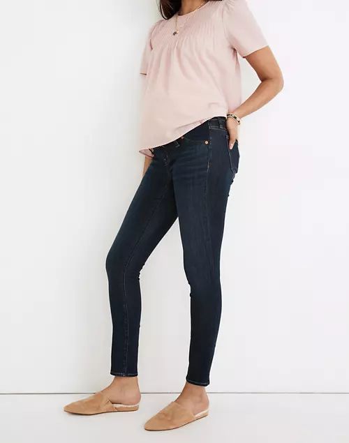 Maternity Side-Panel Skinny Jeans in Woodland Wash: Adjustable TENCEL™ Denim Edition | Madewell