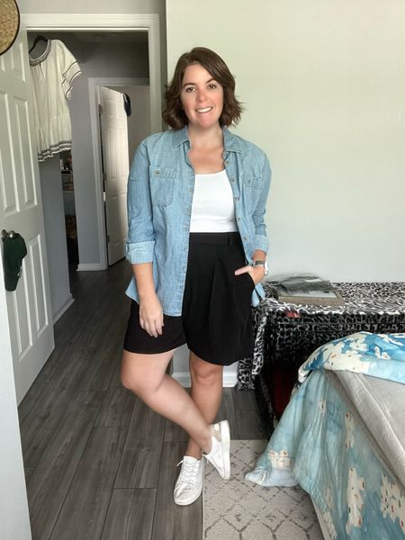 The cutest look and I cannot wait for it to cool down so I can wear it! The shorts and chambray button up are both part of the Nordstrom Sale and are both under $50! Both pieces run TTS and these pieces can by styled so many ways! 

#LTKstyletip #LTKshoecrush #LTKsalealert