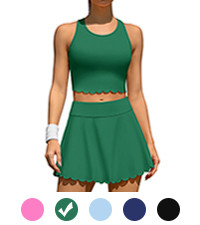 Purple 2 Piece Tennis Dresses for Women with Shorts and Pockets Golf Workout Outfits Skirts Sets | Amazon (US)