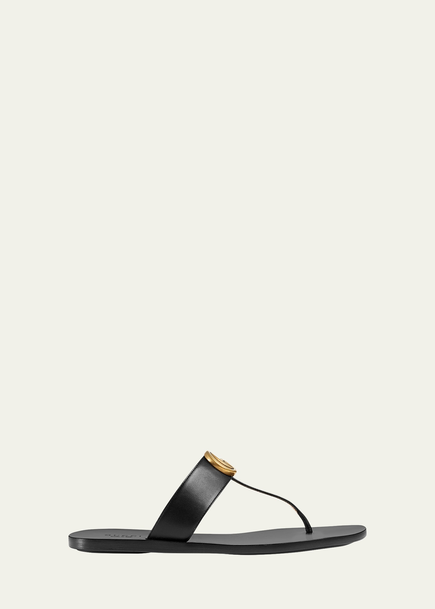 Gucci Flat Marmont Leather Thong | Bergdorf Goodman