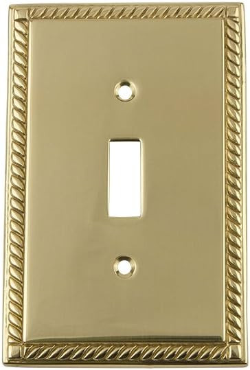 Nostalgic Warehouse 719962 Rope Switch Plate with Single Toggle, Polished Brass | Amazon (US)