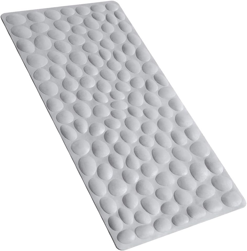 Non-Slip Bathtub Mat OTHWAY Soft Rubber Bathroom Bathmat with Strong Suction Cups (Grey) | Amazon (US)