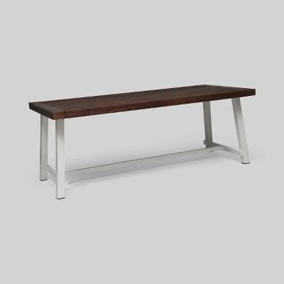 Carlisle Rectangle Acacia and Iron Patio Dining Table - Christopher Knight Home | Target