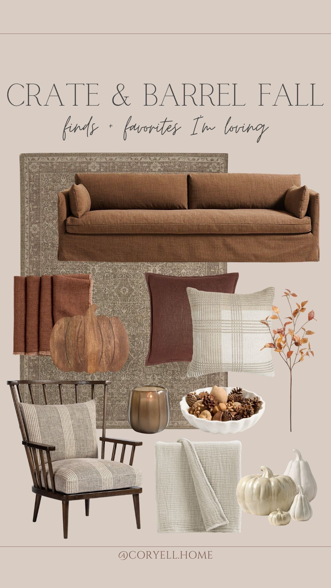 Crate & Barrel fall finds and favorites! Gorgeous warm rich tones, soft textures, floral accents, and seasonal objects to bring a little bit of the outdoors in! 

#LTKSeasonal #LTKStyleTip #LTKHome