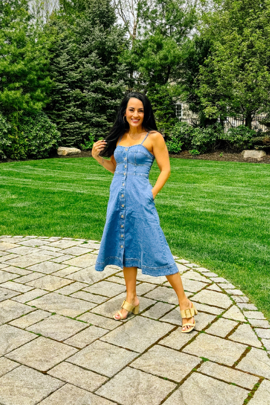 target midi denim dress Jenee Naylor by TARGET | Dresses | Womens Sleeveless Denim Buttonfront Midi  Dress Jenee Naylor