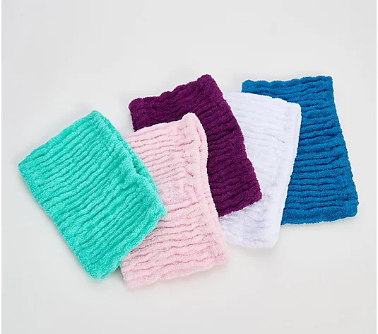 Set of 5 Solid Color 100% Cotton Turbie Hair Bands | QVC