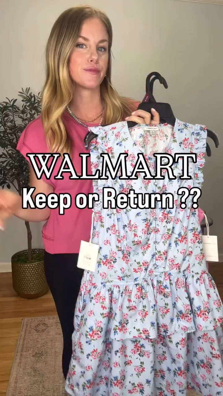 ✨WALMART KEEP OR RETURN?? ✨size S in all 3 styles! 

Just got my latest Walmart order and now I need your help… 🤭

Keep or return?! Do you agree with my choices?

 Love everything about the first dress, the tiers the ruffle, the print! I love the look of the second dress. The embroidery is beautiful, but I feel like it made me look like I gained 50 pounds so for that reason it’s a return…. the cardigan is so soft and I love the knit details.

#WalmartFashion #WalmartFinds #AffordableFashion #SummerStyle Mom-Style.  Casual Outfits.  Budget-Fashion.  Walmart haul.  Everyday Style.  Fashion-Reel.

#LTKSaleAlert #LTKWorkwear #LTKSeasonal