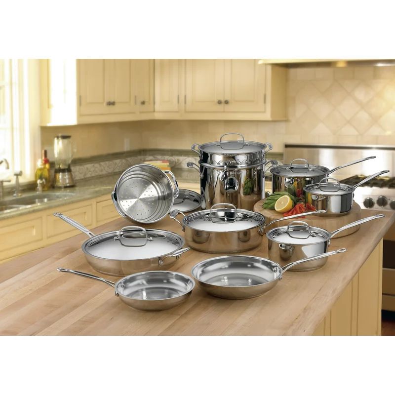Cuisinart Chef's Classic 17 Piece Stainless Steel Cookware Set | Wayfair North America