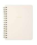 russell+hazel Spiral Lined Vegan Leather Notebook, Bone, 98 Sheets, 6.25” x 8” (40452) | Amazon (US)