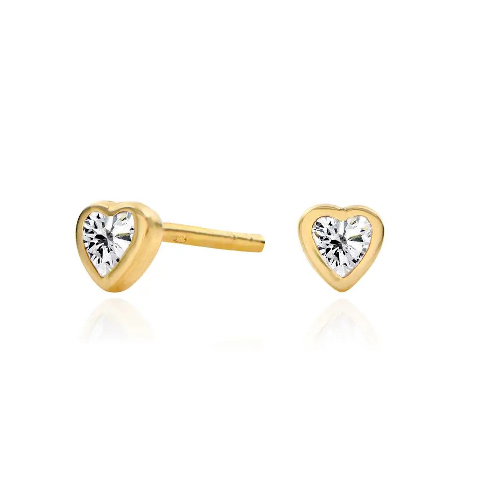 Charli Heart Earrings in 18K Gold Vermeil | MYKA
