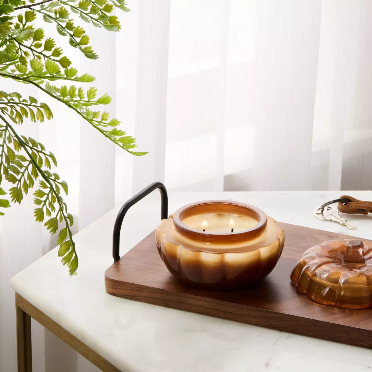 Lidded Glass Pumpkin Jar Candle - Threshold™ | Target