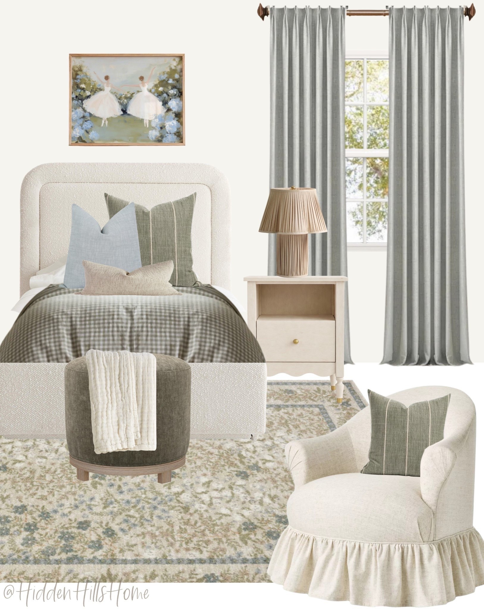 Girls bedroom decor mood board, girls room design, home decor ideas, blue and green toddler girls room, little girls bedroom inspiration, feminine Bedroom #girls

#LTKHome #LTKSaleAlert #LTKKids