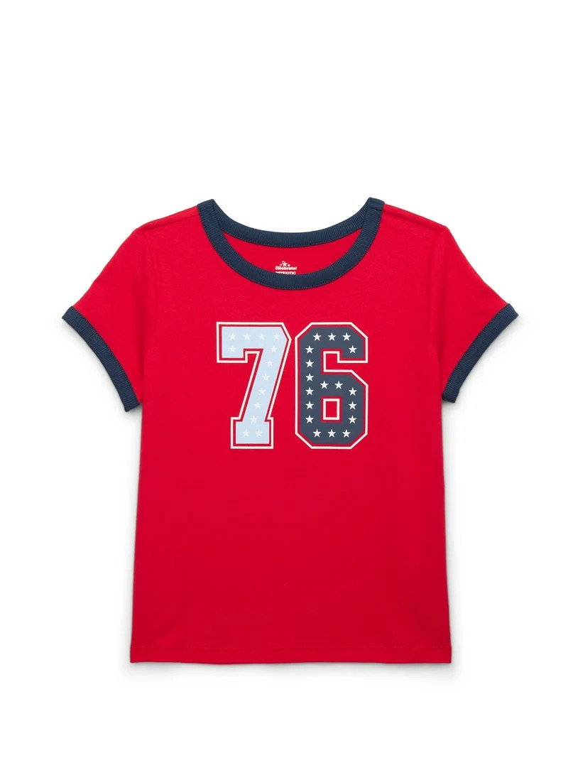 Way to Celebrate! Girls Americana 76 Tee, Sizes 4-18 | Walmart (US)