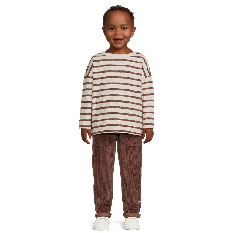 easy-peasy Baby and Toddler Boys Long Sleeve Waffle T-Shirt and Pants Outfit Set, 2-Piece, Sizes ... | Walmart (US)