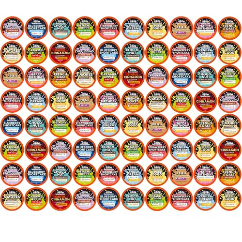 Java Factory Flavored Coffee Pods, Assorted Sampler, Variety Pack, Compatible with K Cup Brewers Including 2.0, 80 Count | Amazon (US)
