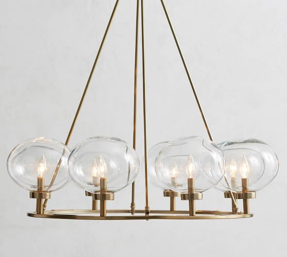 Maisie Glass Globe Round Chandelier | Pottery Barn (US)