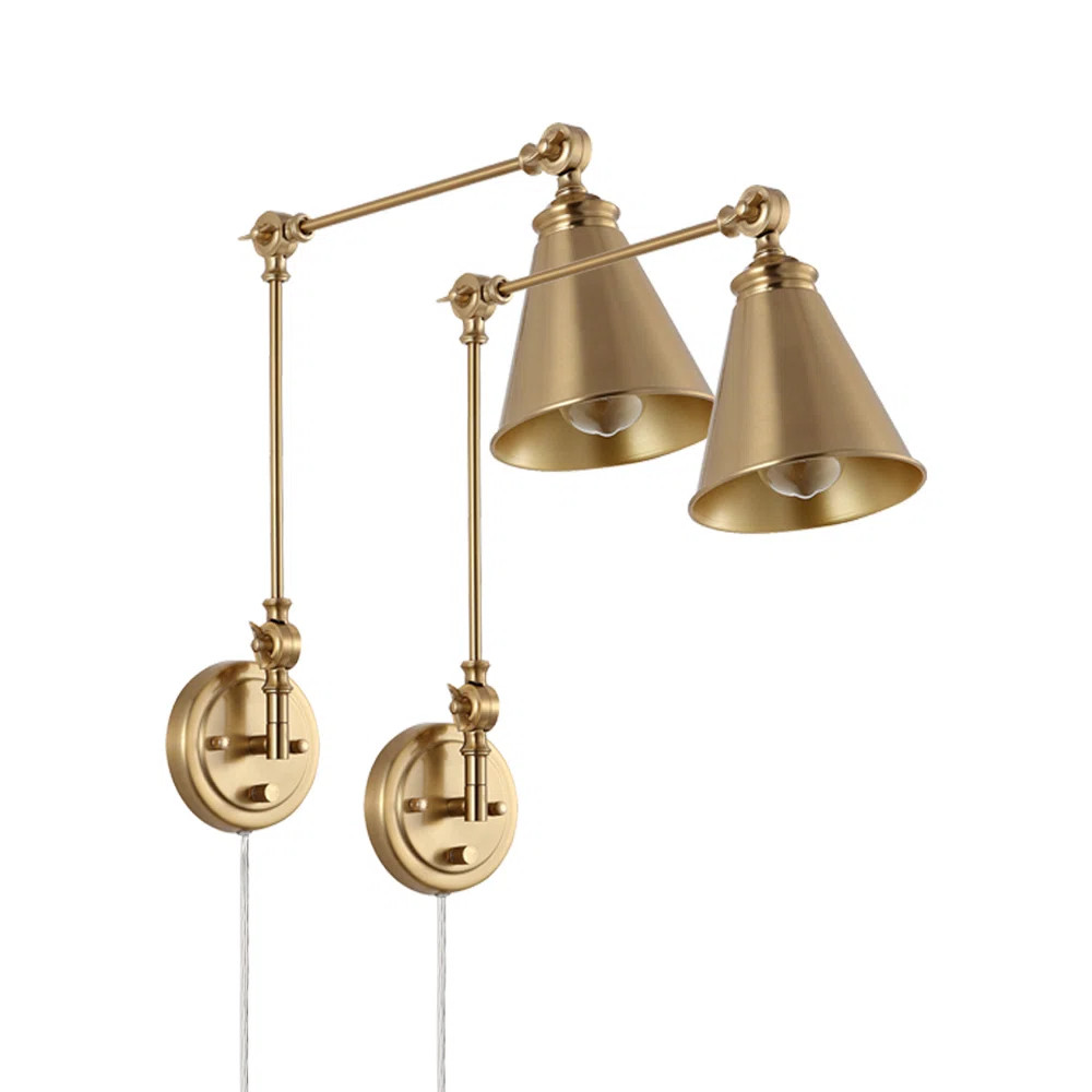 Cessna 2 - Light Swing Arm Wall Sconces (Set of 2) | Wayfair North America
