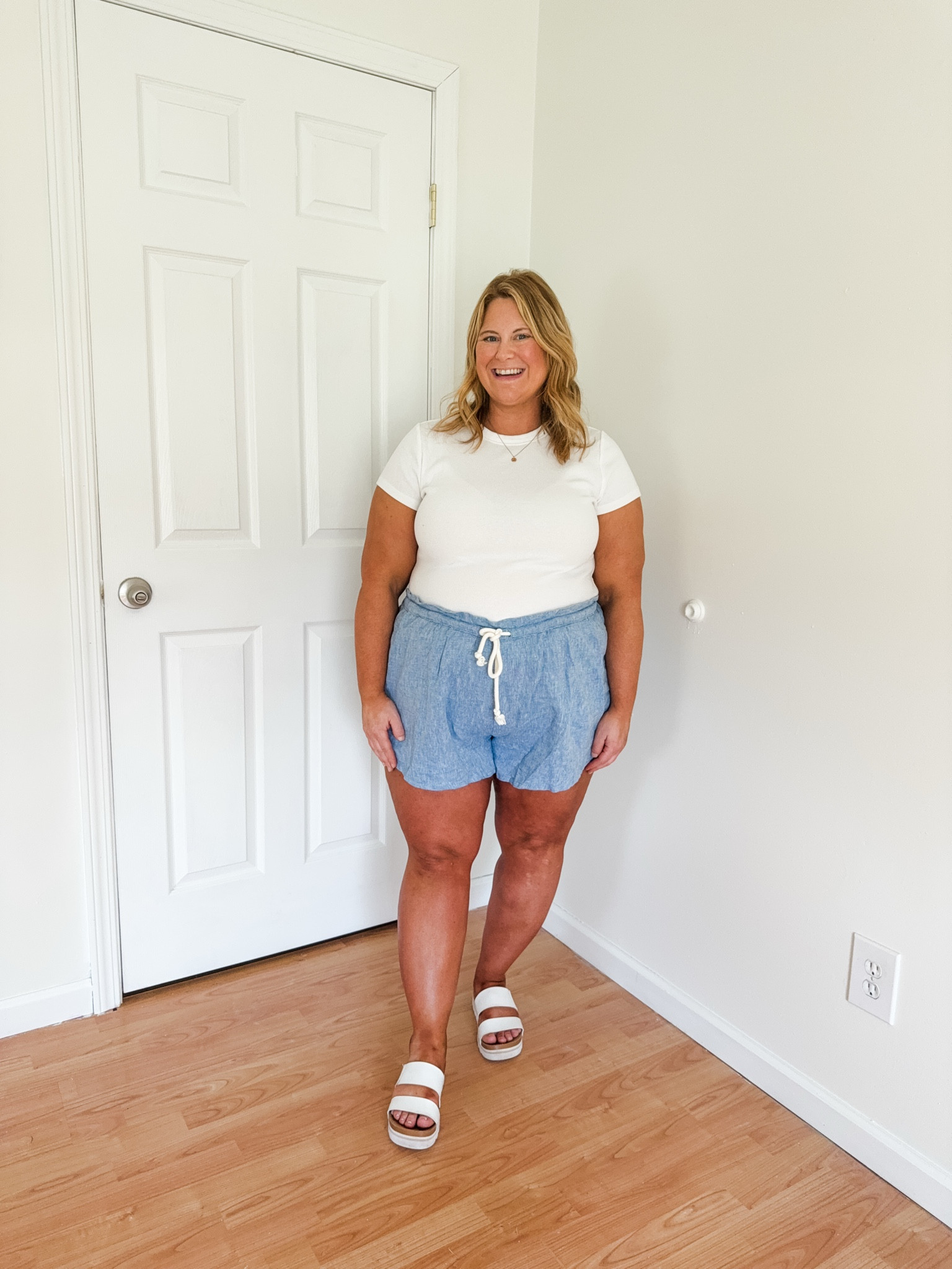 Wearing an XXL in my shorts.  Would do an XL if not pregnant.  Wearing an XL in my tee.

#LTKootd #LTKBump #LTKSaleAlert