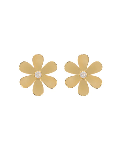 Daisy Statement Studs- Gold | LUV AJ