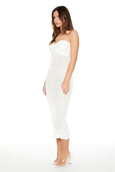 Crochet Tube Midi Sweater Dress | Forever 21