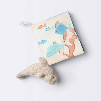 Interactive Soft Book and Plush Toy - Sea Life - Cloud Island™: Sensory Development, Baby Learning Toys | Target