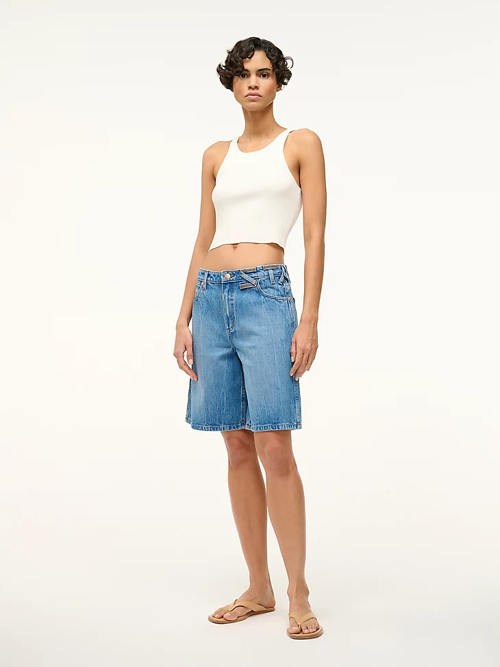 Wrangler + STAUD The Bermuda Short in Mid Blue | Wrangler