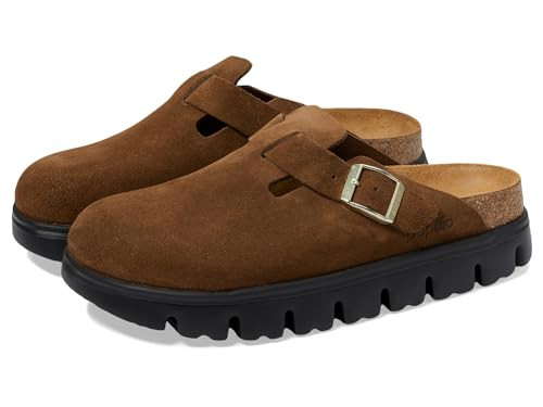 Birkenstock Women's Boston Chunky Clog - Suede Dark Tea 11-11.5 Narrow | Amazon (US)