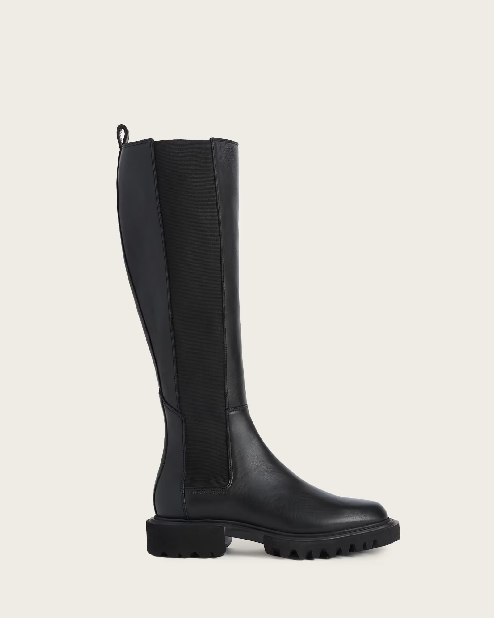 AllSaints Maeve Leather Knee High Boots | AllSaints US