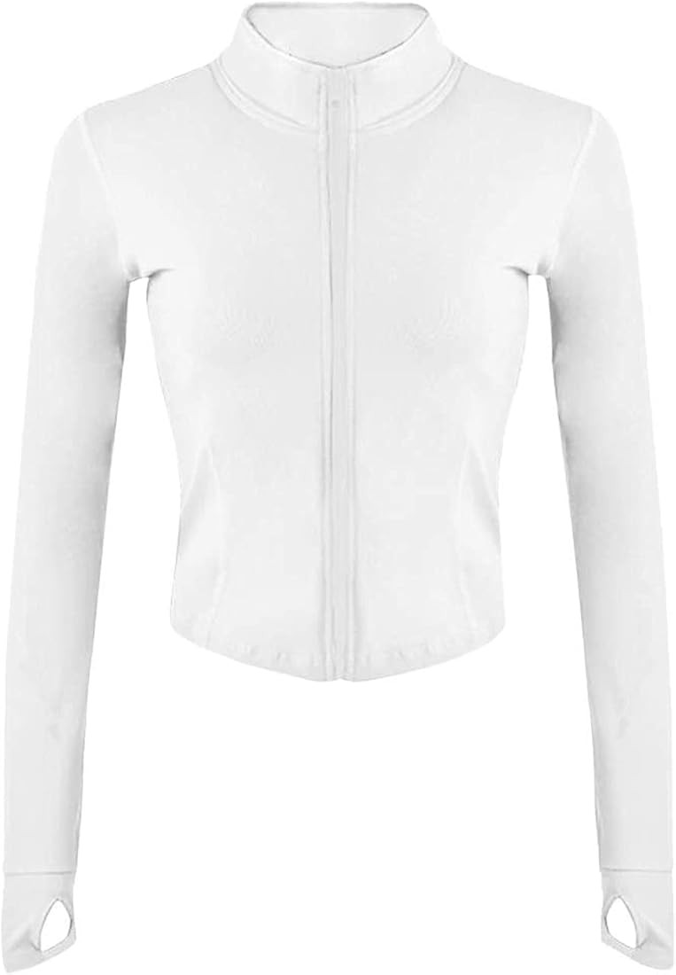Gnveub Women’s Sports Running Jacket Slim Fit Stretchy Full Zip Athletic Workout Lightweight Ja... | Amazon (US)