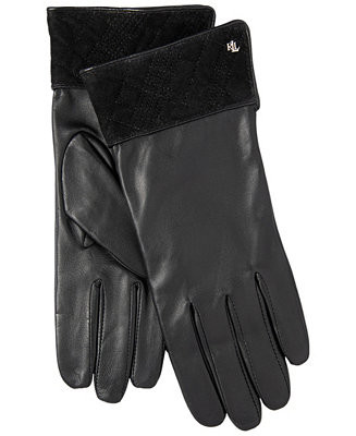 Suede Plaid Cuff Gloves | Macy's