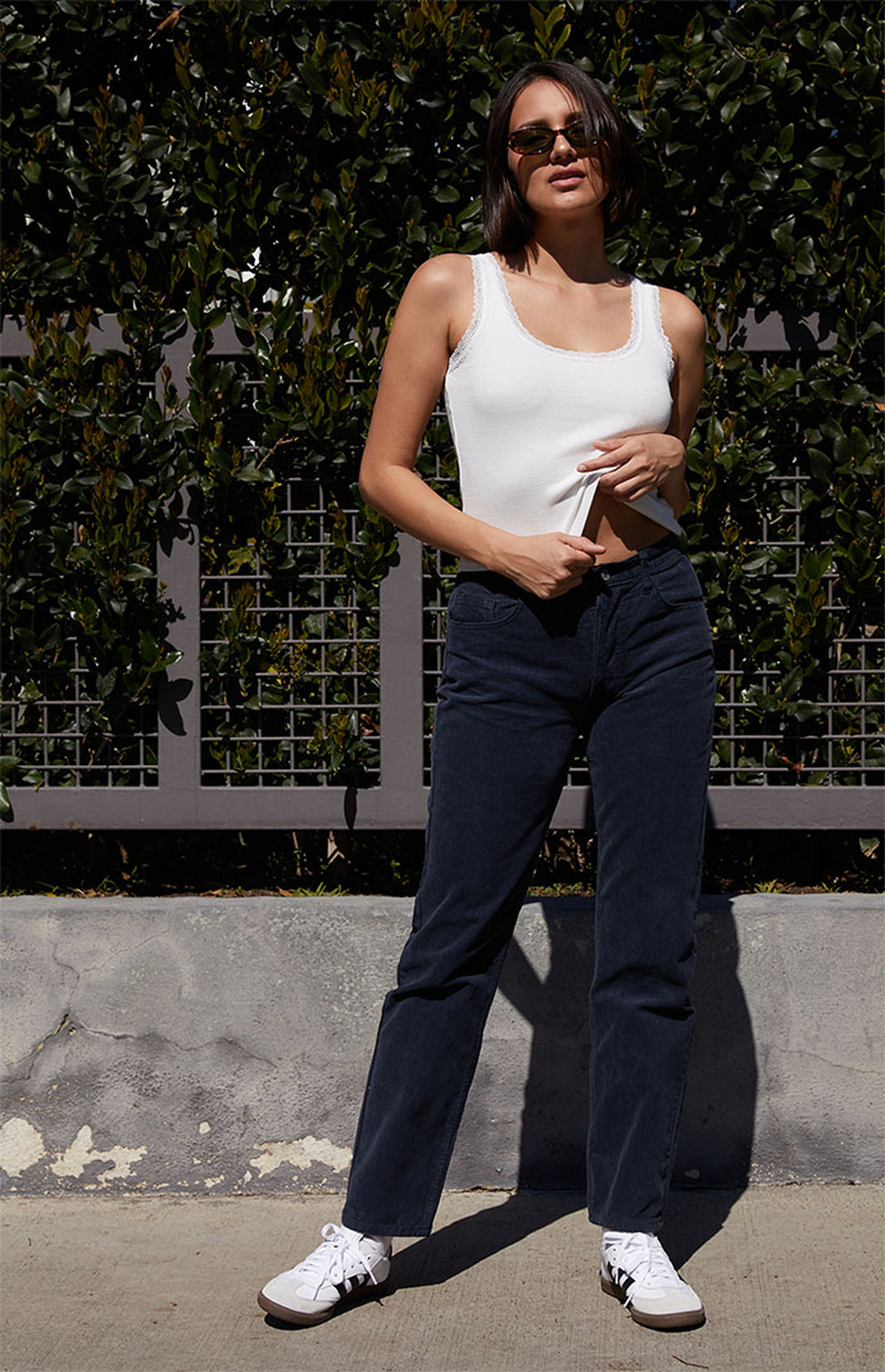 John Galt Navy Corduroy Straight Leg Pants | PacSun