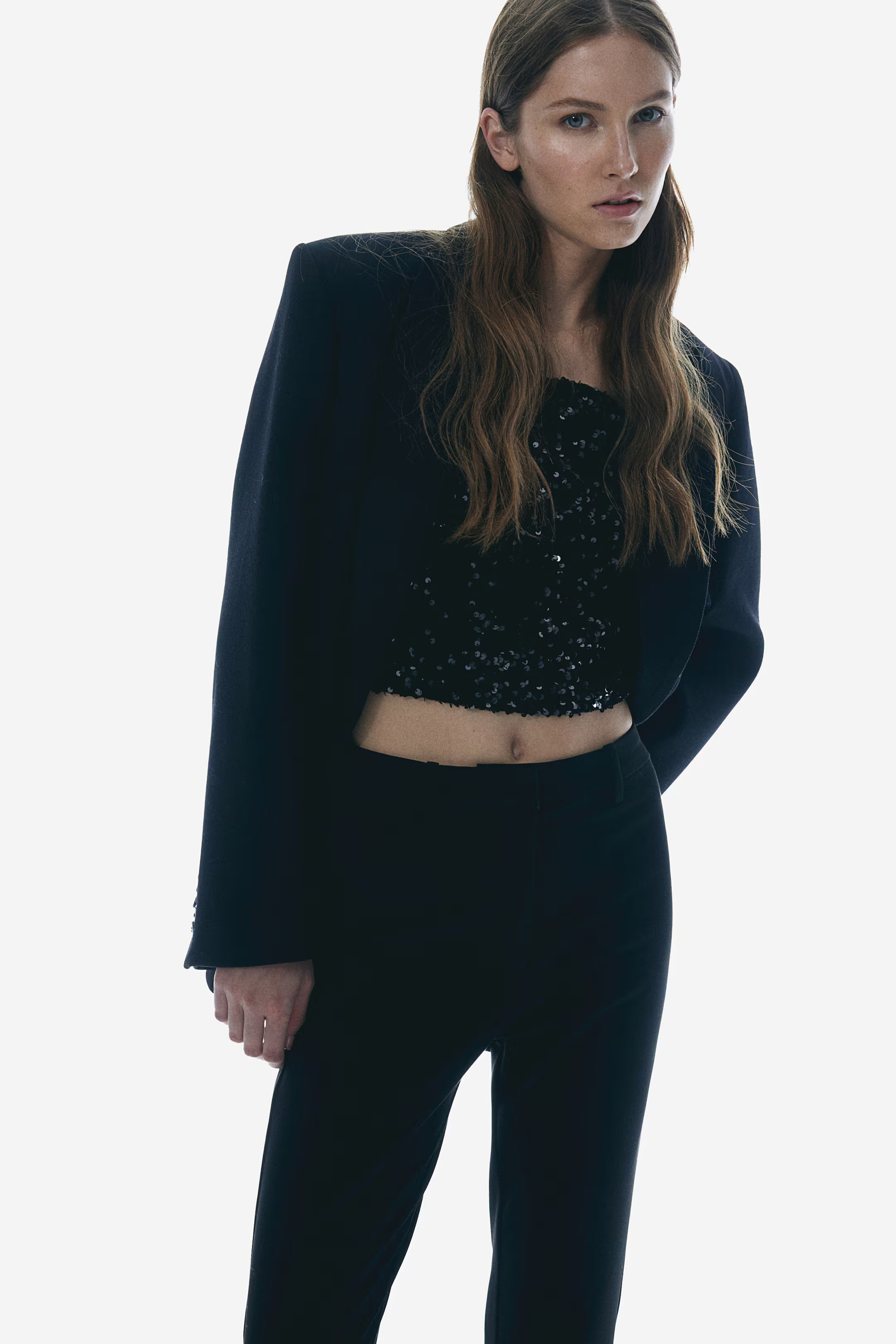 Sequined Bandeau Top - Black - Ladies | H&M CA | H&M (US + CA)