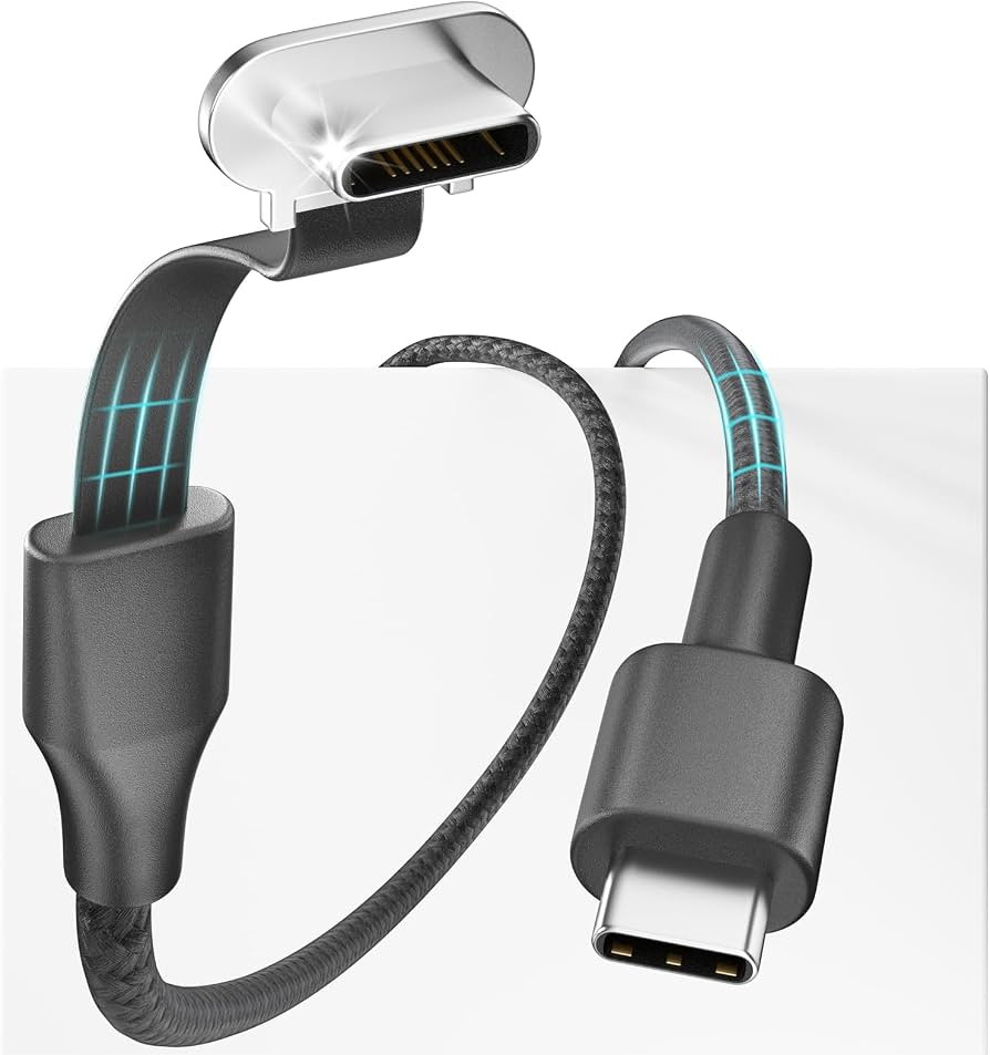 USB C to USB C Cable, 10ft 60W Right Angle Type C Charger Fast Charging, Flat USB C Charging Cabl... | Amazon (US)